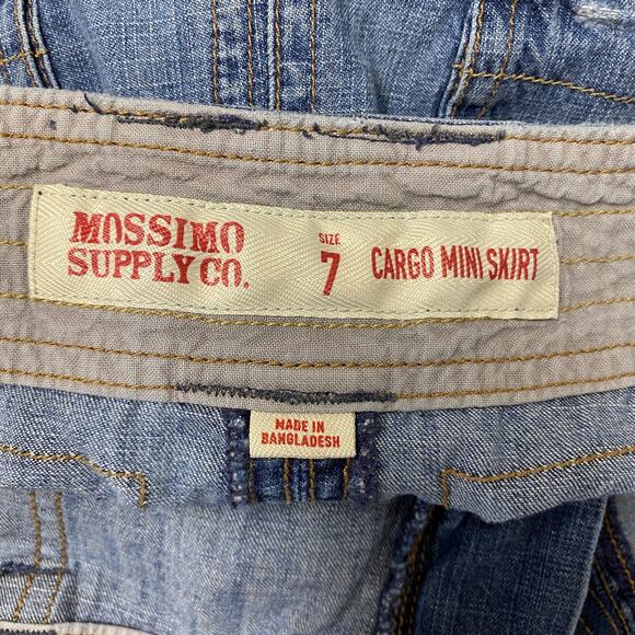 Mossimo Juniors Size 7 Blue Denim Cargo Mini Skirt - Picture 7 of 8